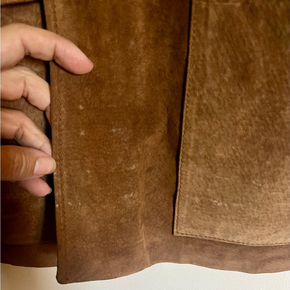 Ralph Lauren Rust Suede Belted Utility Jacket - Picture 15 of 15